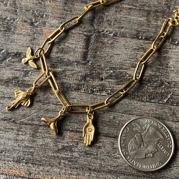 NEW Good Luck Gold Charm Layering Bracelet - Picture 11 of 13